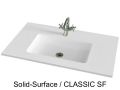 Arbeitsplatte mit integriertem Waschbecken, 50 x 80 cm, aus Mineralharz mit fester Oberflche - CLASSIC RG