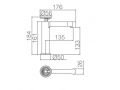 Designer Waschtischarmatur, Mixer, Hhe 184 und 273 mm - SALAMANQUE CHROME