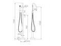 Standarmatur fr Badewanne, Mischbatterie - ALMERIA BLACK