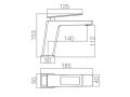 Design Waschtischarmatur, Mischbatterie, Hhe 153 und 289 mm - ALCOBENDAS BLACK