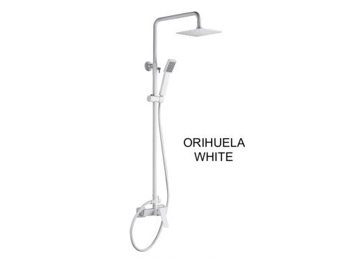 Duschsule, Mischbatterie, Right Style / Square - ORIHUELA WHITE