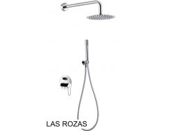 Eingebaute Dusche, Mixer, runde Regenhülle Ø 25 cm - LAS ROZAS CHROME