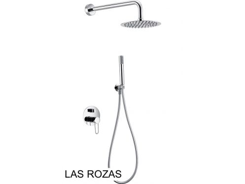 Eingebaute Dusche, Mixer, runde Regenhlle  25 cm - LAS ROZAS CHROME