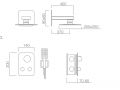 Einbau-Dusch-, Thermostat- und Regenduschkopf 25 x 25 - CORNELLA CHROME