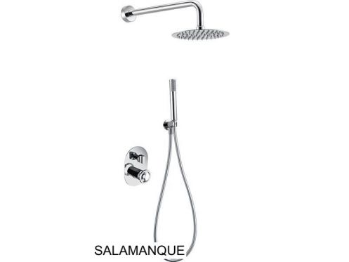 Eingebaute Dusche, Mixer, runde Regenhlle  25 cm - SALAMANQUE CHROME