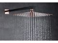 Eingebaute Dusche, Mischbatterie, Regenschutz 25 x 25 - ALCOBENDAS ORO ROSA