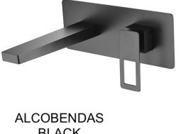 Einbau-Wandarmatur, Einhebel, Länge 212 mm - ALCOBENDAS BLACK