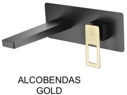 Einbau-Wandarmatur, Einhebel, Länge 212 mm - ALCOBENDAS GOLD
