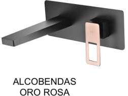 Einbau-Wandarmatur, Einhebel, Länge 212 mm - ALCOBENDAS ORO ROSA