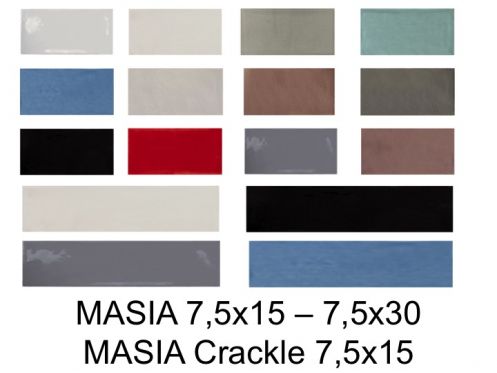 MASIA 7,5X15 et 75x30 cm - Gl�nzende Wandfliese
