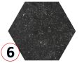 CORALSTONE  20x20 - 29,2x25,4 cm - Bodenfliesen, sechseckig, Pierre Bleu-Finish