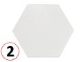 NATURE B&W HEXATILE 17,5x20 cm - Bodenfliesen, sechseckig, matt