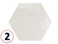 Hexatile Patchwork Lisboa 17,6 x 20,1 cm - Glnzende Wandfliese