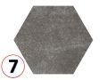 Cement Garden Grey HEXATILE 17,5x20 cm - Bodenfliesen, sechseckig, matt