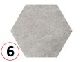 Cement Geo Sand HEXATILE 17,5x20 cm - Bodenfliesen, sechseckig, matt