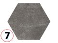 Cement Garden Sand HEXATILE 17,5x20 cm - Bodenfliesen, sechseckig, matt