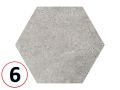 Cement Garden Sand HEXATILE 17,5x20 cm - Bodenfliesen, sechseckig, matt