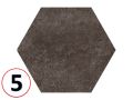Cement Garden Sand HEXATILE 17,5x20 cm - Bodenfliesen, sechseckig, matt
