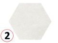Cement Garden Sand HEXATILE 17,5x20 cm - Bodenfliesen, sechseckig, matt