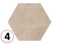 Cement Geo Grey HEXATILE 17,5x20 cm - Bodenfliesen, sechseckig, matt