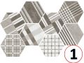 Cement Geo Grey HEXATILE 17,5x20 cm - Bodenfliesen, sechseckig, matt