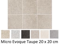 MICRO - Evoque Taupe 20 x 20 cm - Bodenfliesen, Terrazzo-Effekt