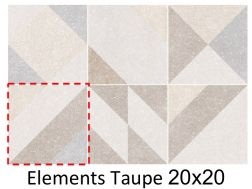 Elements Taupe 20 x 20 cm - Bodenfliesen, Terrazzo-Effekt