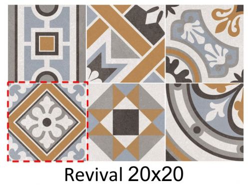 Revival 20 x 20 cm - Bodenfliesen, Terrazzo-Effekt