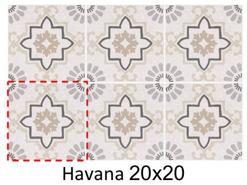 Havana 20 x 20 cm - Bodenfliesen, Terrazzo-Effekt