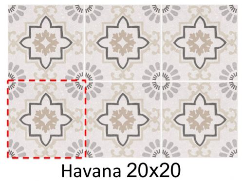 Havana 20 x 20 cm - Bodenfliesen, Terrazzo-Effekt