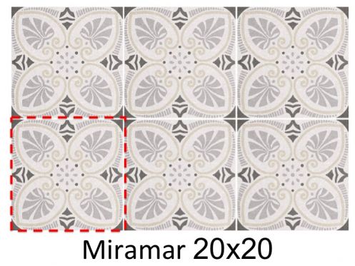 Miramar 20 x 20 cm - Bodenfliesen, Terrazzo-Effekt
