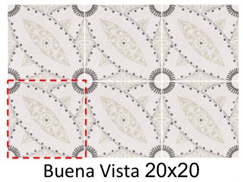 Buena Vista 20 x 20 cm - Bodenfliesen, Terrazzo-Effekt
