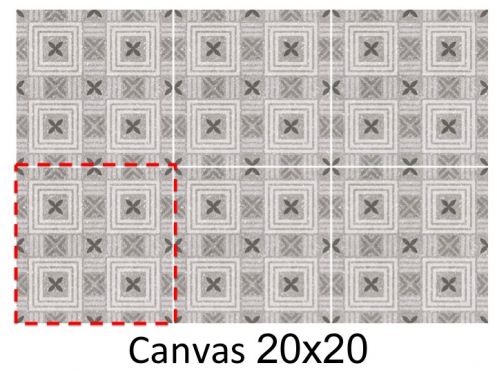 Canvas 20 x 20 cm - Bodenfliesen, Terrazzo-Effekt