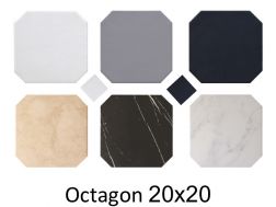 OKTAGON 20 x 20 cm - Bodenfliesen, achteckig mit Taco