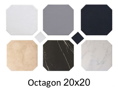 OKTAGON 20 x 20 cm - Bodenfliesen, achteckig mit Taco