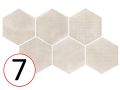 Urban 29,2 x 25,4 cm - Bodenfliesen, sechseckig, gealtert