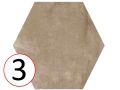 Forest Hexagon Silver 29,2 x 25,4 cm - Bodenfliesen, sechseckig, gealtert