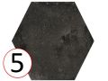 Forest Hexagon Silver 29,2 x 25,4 cm - Bodenfliesen, sechseckig, gealtert