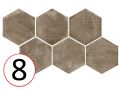 Forest Hexagon Silver 29,2 x 25,4 cm - Bodenfliesen, sechseckig, gealtert