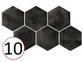 Forest Hexagon Silver 29,2 x 25,4 cm - Bodenfliesen, sechseckig, gealtert
