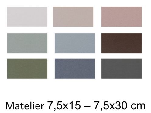 Matelier 7,5X15 et 75x30 cm - Matte Wandfliese