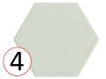 kromatika 11,6 x 10,1 cm - Bodenfliesen, sechseckig, matte Pastellfarben