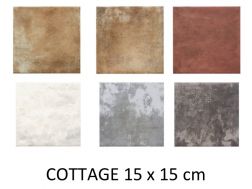 Cottage 15 x 15 cm - Boden- und Wandfliesen, Terrakotta-Finish, Terrakotta-Typ