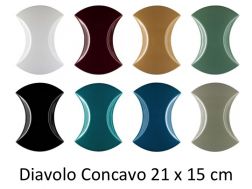 Diavolo Concavo 21x15 cm - Wandfliese, 3D-Relief