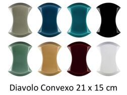 Diavolo Convexo 21x15 cm - Wandfliese, 3D-Relief