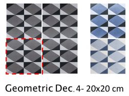 Geometric Dec. 4- 20x20  cm - Boden- und Wandfliesen, inspiriert vom mediterranen Stil und Kreta