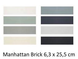 Manhattan Brick 6,3 x 25,5 cm - Boden- und Wandfliesen, rechteckig, Designfarben