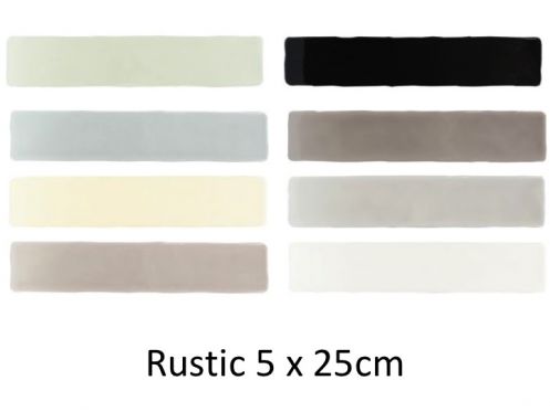 Rustic 5 x 25 cm - Wandfliesen, rustikales Rechteck