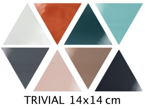 TRIVIAL 14x14 cm - Wandfliesen, dreieckig, Designfarben