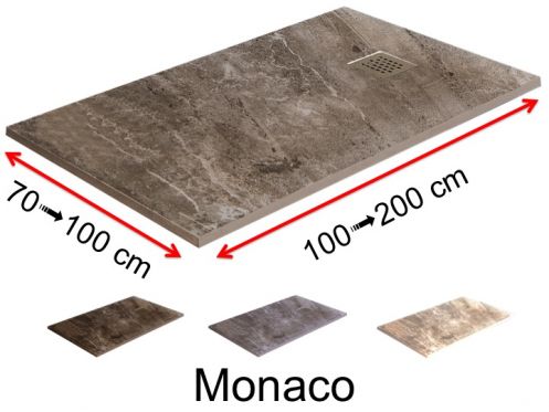 Duschwanne, Natursteineffekt - MONACO